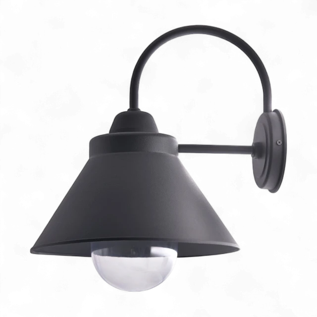 Life LED Outdoor Wall Light Umbrella Style Black - E27
