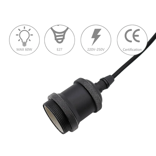 E27 CONNECTOR-BLACK