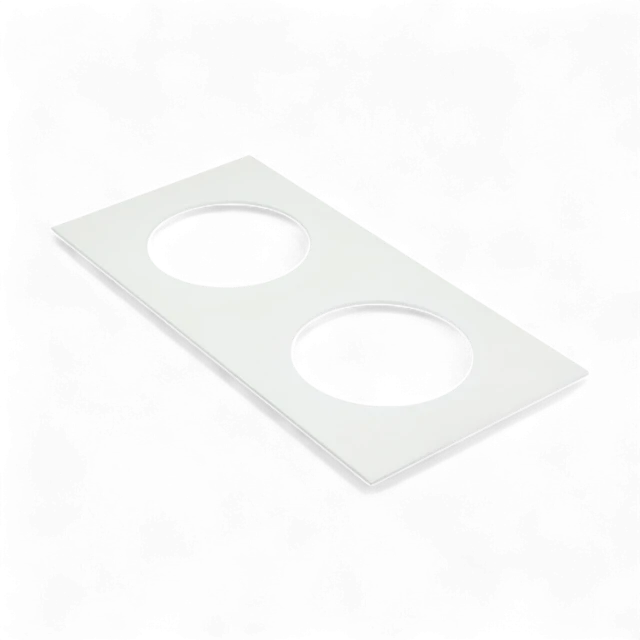 Pure LED Twin Square Spot Cover Aluminum - White