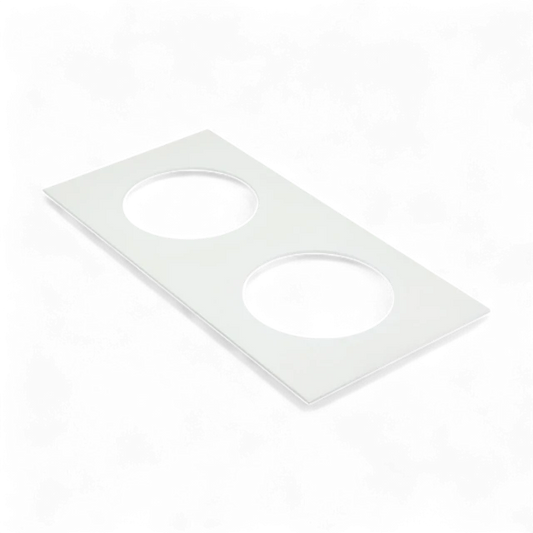 Pure LED Twin Square Spot Cover Aluminum - White