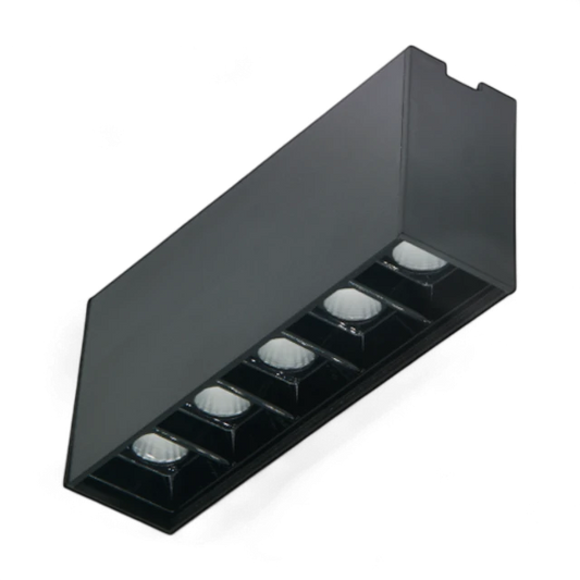 Life LED Compact Rectangular Surface Downlight Black - 5W
