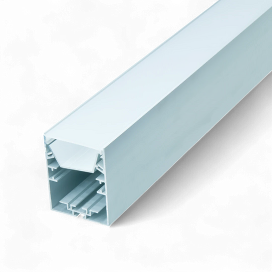 ALP Silver & Black Aluminum Profile with Milky Cover - 1M