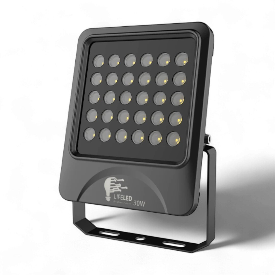 Life LED Flood Light Black - 30W