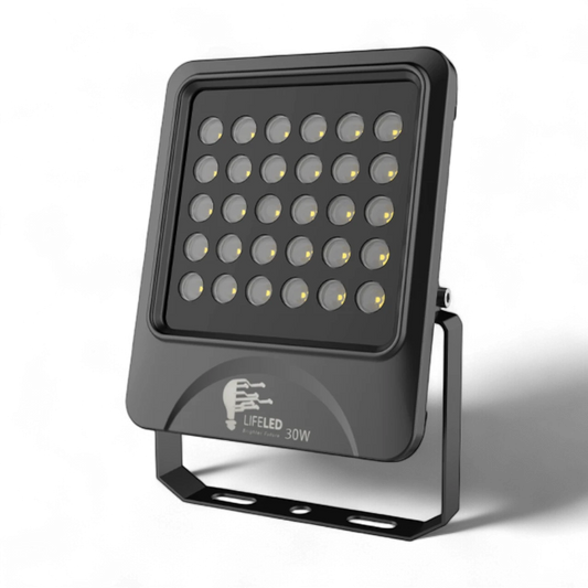 Life LED Flood Light Black - 30W