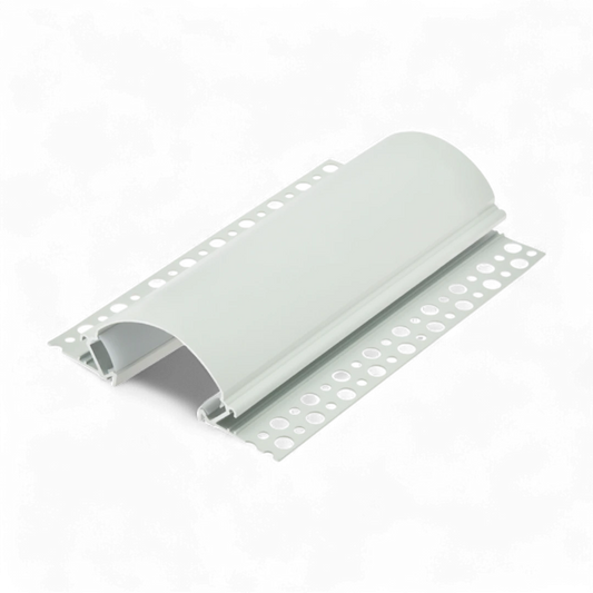 Life LED Aluminum Profile Dual Channel Milky Cover Silver - 3M
